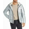 Michael Kors SILVER Metallic Puffer Jacket, US Small