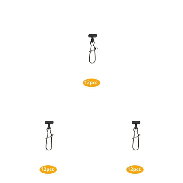 Paquete de 12 sedal de pesca Sonducket diapositivas pinzas conector con broches de presión Negro CBP504171