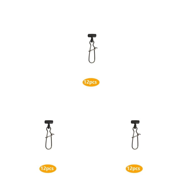 Paquete de 12 toboganes de pesca Greeniant con conector de cebos Clip resistente Negro