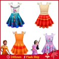 thumbnail image 2 of Encanto Mirabel Madrigal Cosplay Disfraz Niña Princesa Vestido De Fantasía Encaje Sin Mangas Vestidos Para Carnaval Halloween Niños, 2 of 4