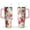 Pink-27, variant on 40oz Pioneer Tumbler with Handle Lid and Straw,Colorful Floral Tumblers Gifts for Women Girls Men Adults（Black）