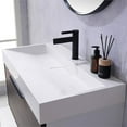 thumbnail image 6 of Vegadeo 36" White Composite Stone Single Sink Suleiman Oak Bath Vanity w/mirror, 6 of 12