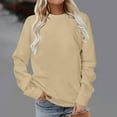 thumbnail image 2 of GigrtiJin Plus Size Sweatshirt for Women Crew Neck Long Sleeves Solid Color Pullover Tops Casual Loose Sweatshirts, 2 of 5