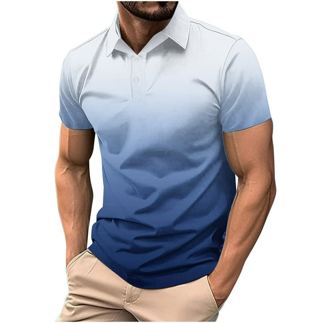 Birdeem Chemises pour Hommes Hommes Décontracté Imprimé Manches Courtes Col Rabattu Boutons Fente Latérale T-Shirt Blouse Hauts