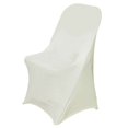 thumbnail image 5 of Efavormart 20 PCS Ivory Premium Spandex Stretch Folding Chair Cover, Fitted Folding Chair Cover, 5 of 9