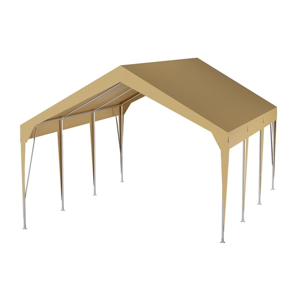 Kojooin Abri d'Auto Extérieur Robuste, Abri de Garage Portable avec Housse Imperméable Résistante aux UV pour Voiture, Rangement Ou Événements