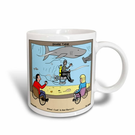 3dRose Wheeler Shark Tank, Ceramic Mug, 11-ounce
