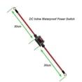 thumbnail image 2 of DC12V Inline Wire Switch DC12-24V DPST Dual Side Wiring Switch 25A IP67 with on/Off Quick Connect/Di, 2 of 5