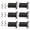 Black, variant on 6pack Modern Aluminum Bed Frame Risers Heavy Duty Adjustable Furniture Leg for Underbed Organization