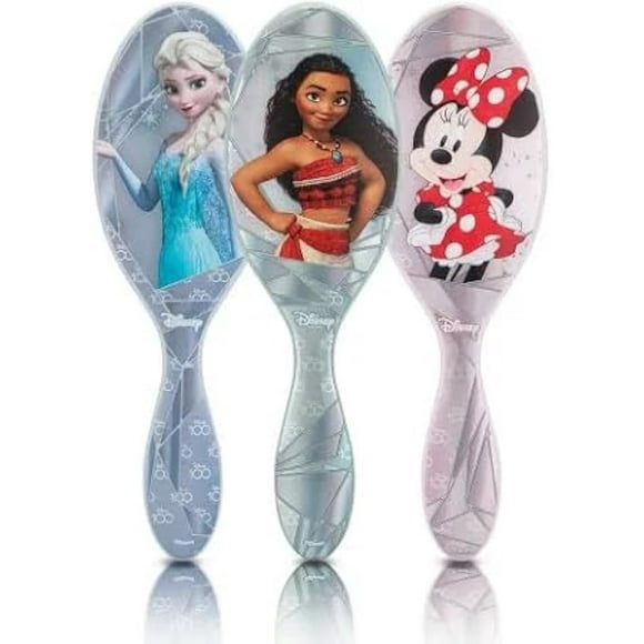 Wet Brush Original Detangler Limited Edition Disney 3-pack Hair Brush Set featuring Princess Elsa, Minnie Mouse, and Moana!