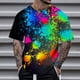 thumbnail image 2 of Playeras De Compresión Para Hombre, Camiseta De Manga Corta Con Cuello Redondo Y Estampado Floral De Moda De Verano Para Hombre, 2 of 4