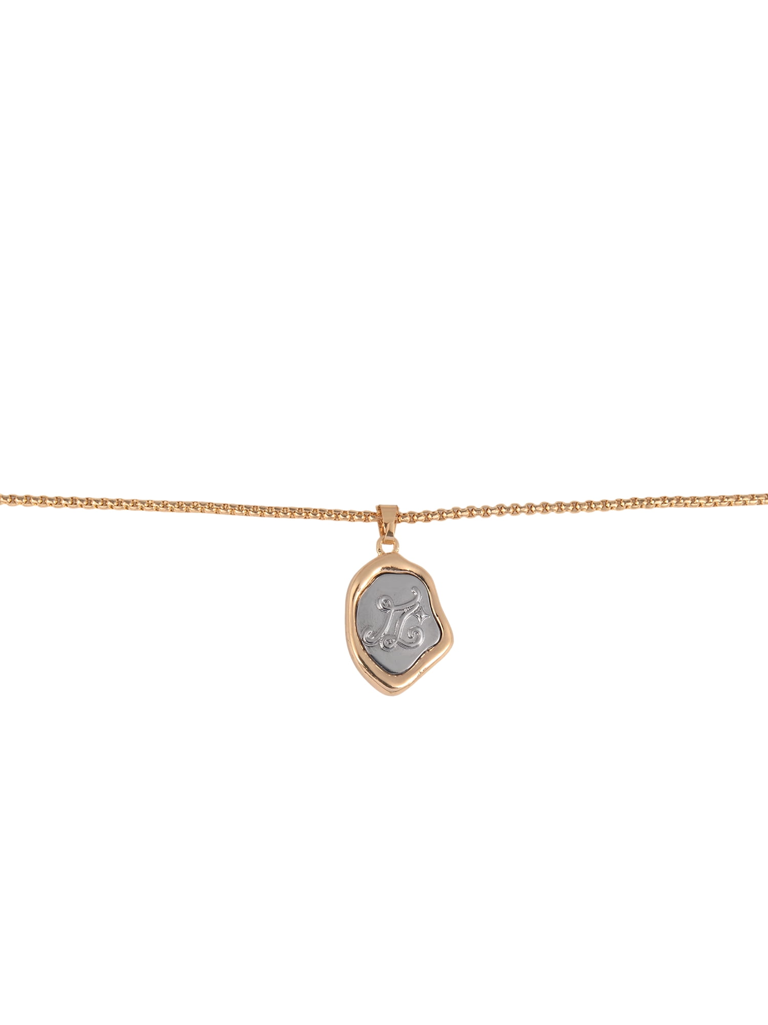 Time and Tru Goldtone Silvertone Reversible Pendant "Gemini" Necklace