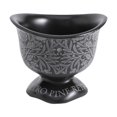 thumbnail image 1 of Taza de postre de cerámica, taza de ensalada, accesorio de fotografía portátil, tazón de ensalada de frutas, taza de té de base alta, vaso de pudín negro, 1 of 8