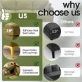 thumbnail image 5 of Ktaxon U-Shaped Sofa with 2 Removable Ottomans, Flannel Deep Seat Couch for 3, Convertible Sleeper, Green, 5 of 12