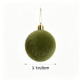 thumbnail image 3 of Fmbmuo 10Pcs Flocked Christmas Ball Ornaments Xmas Tree Hanging Balls Shatterproof Christmas Party Decoration for Christmas Tree, 3.15" Mint Green, 3 of 5