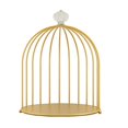 thumbnail image 1 of 1Pc Bird Cage Design Desktop Cosmetic Storage Rack Makeup Organizer (1 Layer), 1 of 4