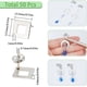 thumbnail image 2 of 50 piezas de postes para pendientes de acero inoxidable, aretes de rombo, aretes de plata cuadrados, accesorios para aretes, configuraciones de postes con cierres para orejas., 2 of 6