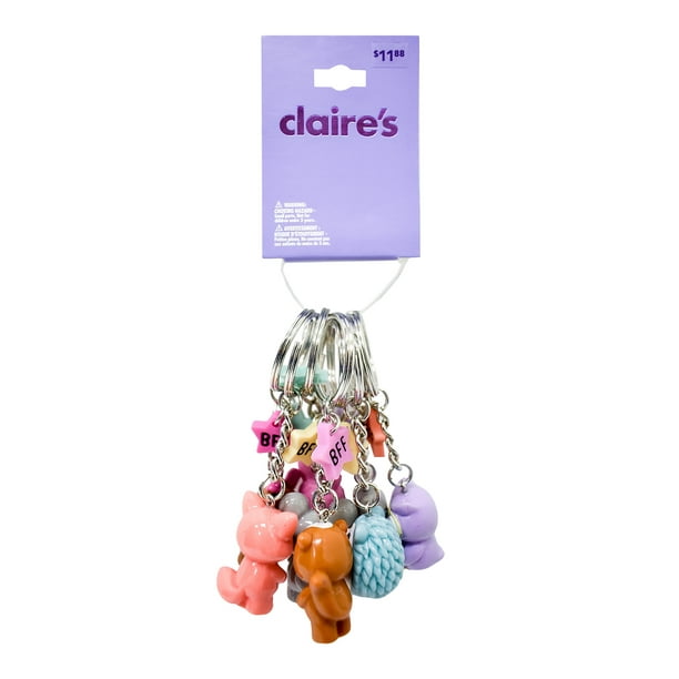 Claire's Girls’ Woodland Animals Best Friends Keychains, Keyring Set