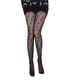 thumbnail image 1 of Medias de mujer con estampado sexy de rejilla y cinta floral - Talla única para cintura de 56-96 cm, poliéster, para todas las estaciones, 1 of 6