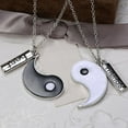 thumbnail image 4 of bestolf 2 Pcs/Set Best Friends Tai Chi Yin Yang Carved Bar Pendant Split Necklace Gift, 4 of 7