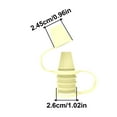 thumbnail image 3 of Water Bottle Cap, Silicone Topper for Food Pouch, No Spill Spout Adapter Turn Water Bottle into Sippy Cups, Protects Mouth (Yellow), 3 of 7