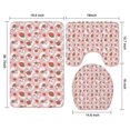 thumbnail image 3 of Pink Cow Strawberry Pattern Bathroom Rugs Sets 3 Piece,Toilet Cover Set,Absorbent Non Slip Bathroom Mats Sets with U-Shaped Contour Rug Toilet Rug Set, 3 of 5