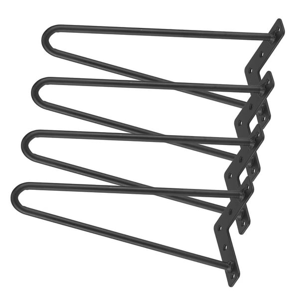 Dilwe 4pcs Hairpin Table Legs 2 Rods Black Iron Desk Diy Handcrafts Furniture Metal Dining Room Accessories 4size Com Dilwe 4pcs Hairpin Table Legs 2 Rods, Dining Room Table Legs Metal