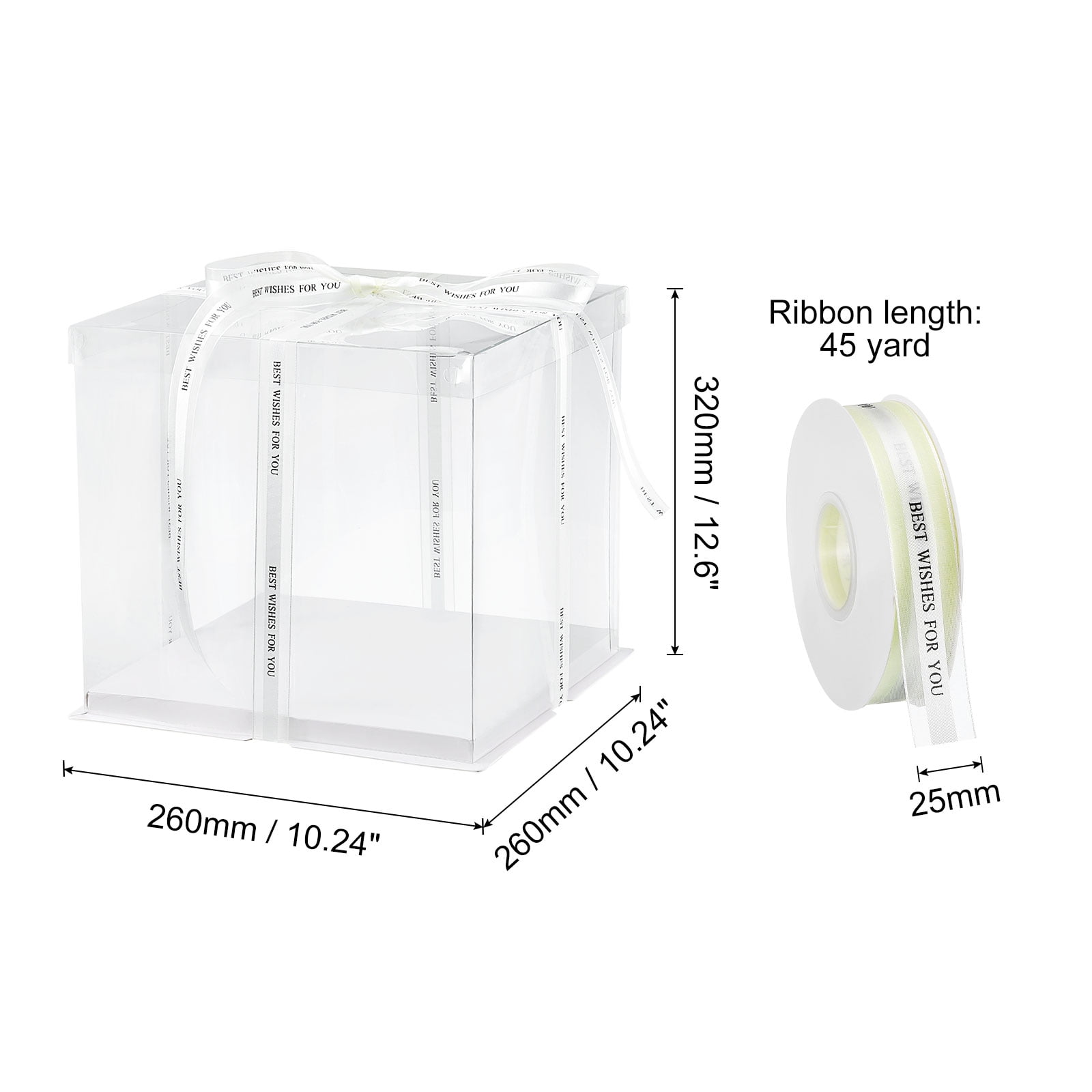 10 Pièces Boîtes À Gâteaux Transparentes, 4 Pouces Boîte À Gâteaux En
