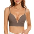 thumbnail image 3 of Angala French Deep V Low Cut Large Open Back U Shaped Beautiful Back Seamless Underwear Small Chest Gathered Anti Sagging Bra Without Steel Ring Soft Stylish Basic Bra, 3 of 5