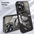 thumbnail image 3 of Compatible with iPhone 15 Pro Case Magnetic Plating [Support for Magsafe Charger] Wireless Electroplate Edge Shockproof Durable Full Body Protection for Girls Women -Black, 3 of 12