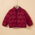 thumbnail image 4 of KyCheLot Winter Jacket for Girls Button Lapel Neck Long Sleeve Jackets Comfy Thermal Windproof Outerwear, 4 of 9