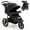 Black, variant on INFANS Jogging Stroller, Jogger Travel System with Shock Absorbing Suspension Dining Plate Cup Holder Adjustable Backrest, Lightweight Baby Strollers for Newborn
