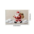thumbnail image 3 of Christmas Rug Winter Santa Claus Floor Mat 40x60cm for Bedroom Kitchen Bathroom Entryway Rugs Low Pile for Entrance Festive Home Decor (D), 3 of 6