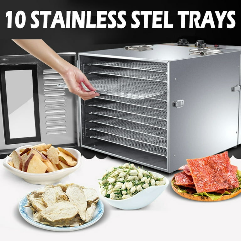 ZXMT Trays Food Dehydrator Commercial 1000 Watts Fruit Dryer Machine Stainless Steel Food - Walmart.com
