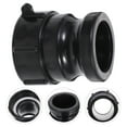 thumbnail image 1 of Black Cam Lock Coupler 2 Inch NPT ABS Plastic for Doll Making with Sealing Ring, 1 of 8
