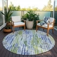 thumbnail image 6 of Addison Rugs Chantille Indoor/Outdoor Transitional Stripes Sky Washable Round Rug, 8' x 8', 6 of 6