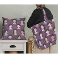 thumbnail image 5 of Soimoi Purple Modal Satin Fabric Women Face Human Figure Print Sewing Fabric Yard 42 Inch Wide, 5 of 5