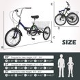 thumbnail image 2 of Lilypelle 24/26 inch Adult Tricycle for Women Men Seniors 7-Speed Three Wheel Cruiser Bike Trike with Large Basket, Low Step Through Frame,Exercise Shopping Tricycle Adult (Foldable&Non-foldable), 2 of 14