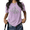 2-Purple, variant on UNISHE Women Hooded Skeleton Graphic Tee Short Sleeve Acid Wash Oversized T Shirt