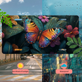 thumbnail image 5 of 1 Pcs 2D Flat License Plate Covers & Frames, Colorful Butterfly on Dewy For Decorative Front, Waterproof For Decoration Aluminum License Plate Covers & Frames Cover For Men Women, 12" X 6", 5 of 7