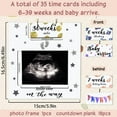 thumbnail image 3 of Sonogram Picture Frame Leaf and Wildflower Ultrasound Picture Frame with Baby Countdown Weeks for 4x3 Ultrasound Photo Bear Pregnancy Gifts for Expecting Parents Pregnancy Announcement, 3 of 9