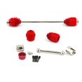thumbnail image 2 of Red Metal Steel CVD Center Driveshaft Set with Dust Boots - BJM473 Replacement for Traxxas Summit 1/10 RC Car (Front & Rear Driveshaft Included), 2 of 6