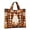 Beige, variant on Halloween Quilted Tote Bag,Reusable Shopping Tote Large Capacity Trick or Treat Bag Fall Gift for Women Daily Commute Travel Shoulder Strap Handbag