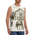 thumbnail image 2 of Balery Horses Grazing On Meadow Camisetas sin mangas para hombre, absorbe la humedad y protege contra el mal olor.-Medium, 2 of 7