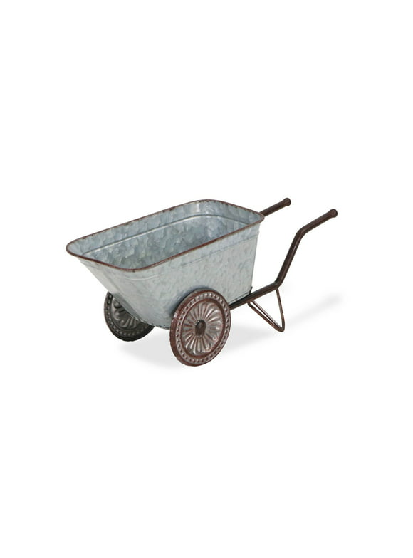 Farmhouse style wheelbarrow themed planter