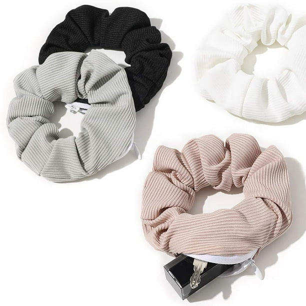 Coleteros de bolsillo para el pelo con cremallera oculta, soporte para coleta