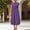 Purple#14, variant on Yteetum Summer Dresses for Women Short Sleeve Crewneck Elastic Waist Maxi Dresses Casual Solid Round Neck Loose Lightwieght Comfy Travel Vacation Dress