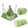 thumbnail image 4 of Hamster Hammock, Natural Cloth Warm Easy Installation Washable Machine Guinea Pig Cage Hammock Set With Metal Hook For Ferret For Small Cat For Rat ANGGREK AC6658, 4 of 8