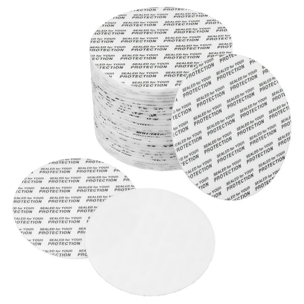 Forros de tapa de espuma adhesivos redondos Uxcell PS para sellos sensibles a la presión para frascos de 2.48" 80 Pcs Negro