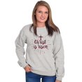 thumbnail image 5 of Jesus Christ Risen Easter Believe God Women Crewneck Sweatshirt Brisco Brands S, 5 of 6
